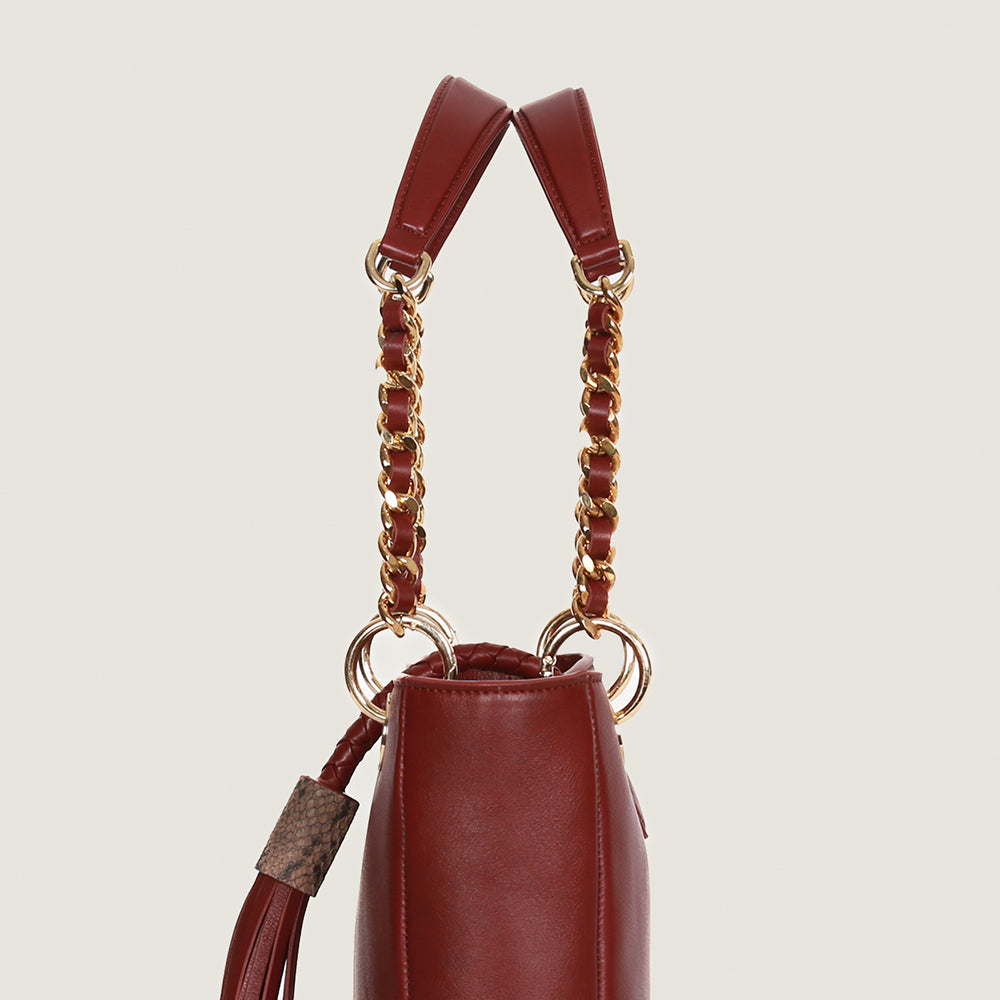 The Petite Tote in Wine