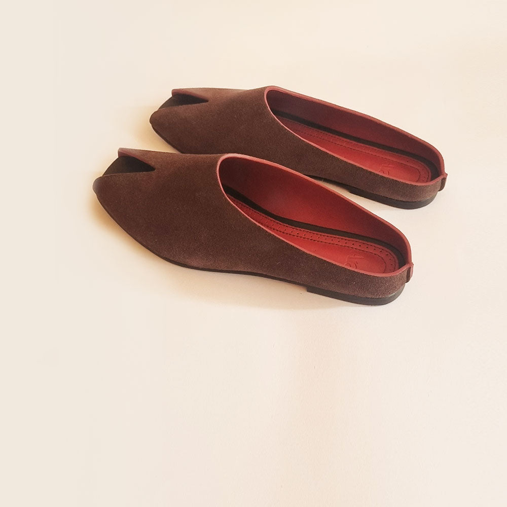 A Cut Mule Brown (Suede)