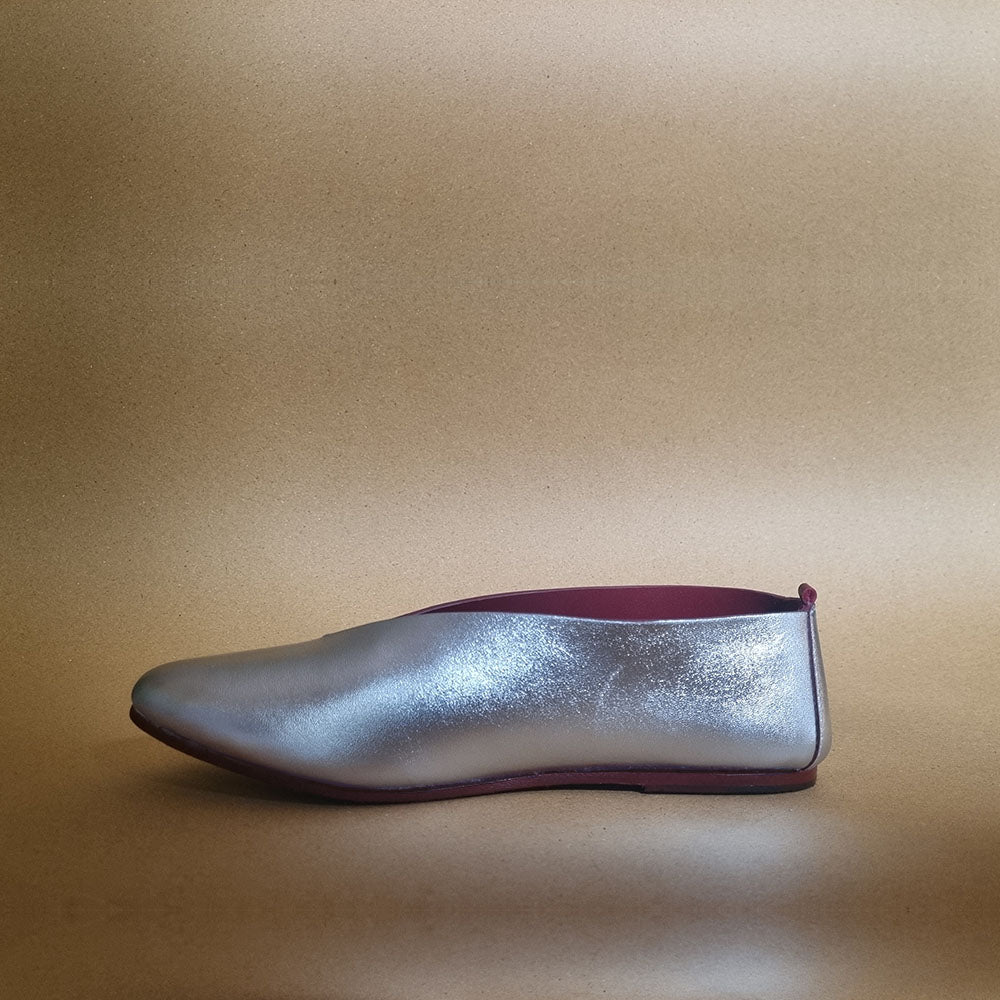 Silver Vamp Pumps