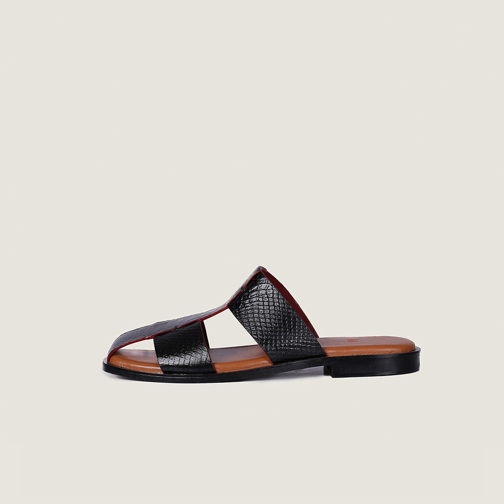 Black Mules with Tan Insole (Him)