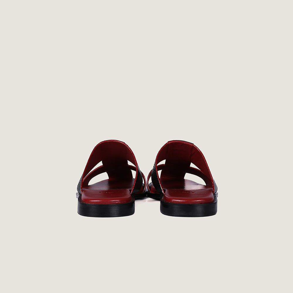 Black Mules with Red Insole (Him)