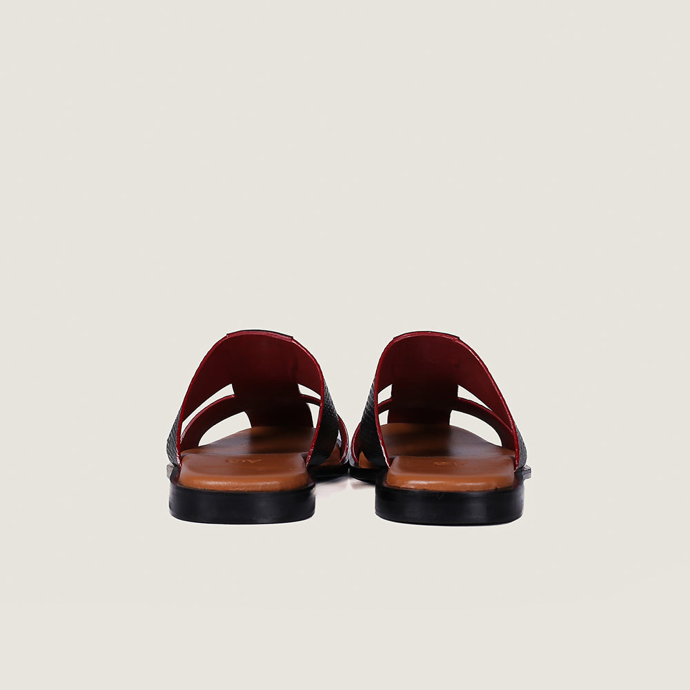 Black Mules with Tan Insole (Him)