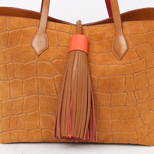 Ara Cognac Suede Tote