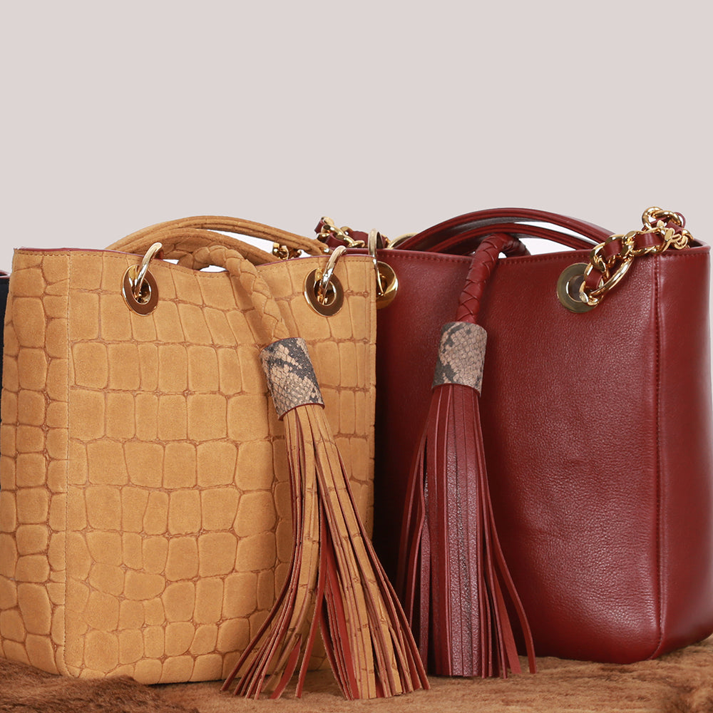 The Petite Tote in Wine
