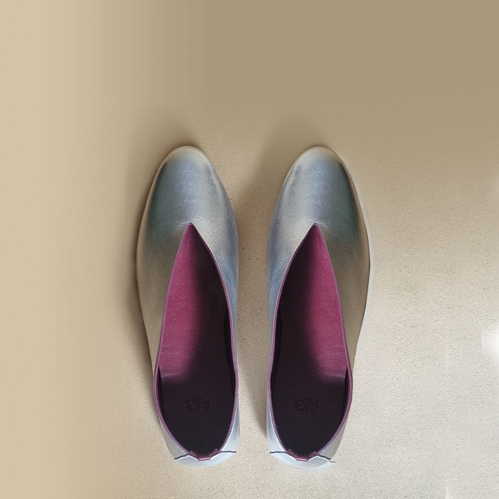Silver Vamp Pumps