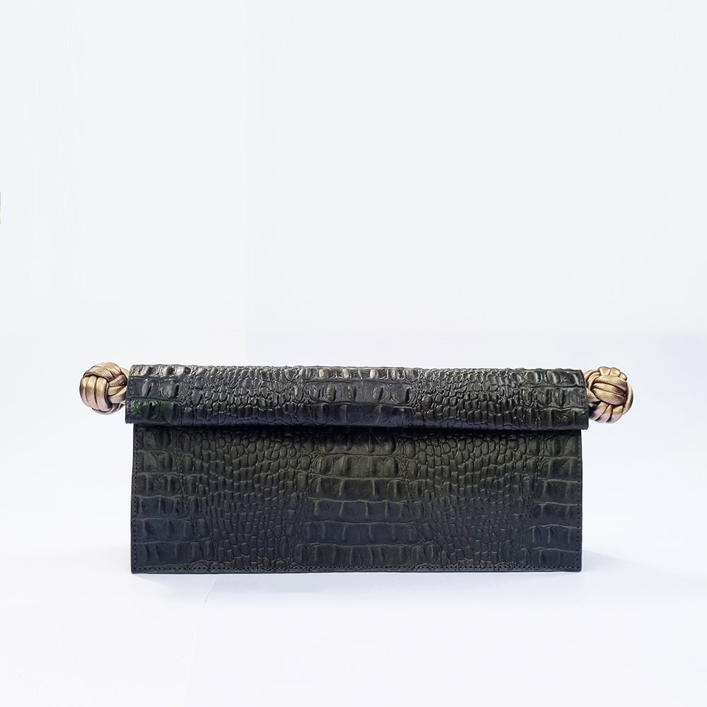 The Scroll Bag - Green Black