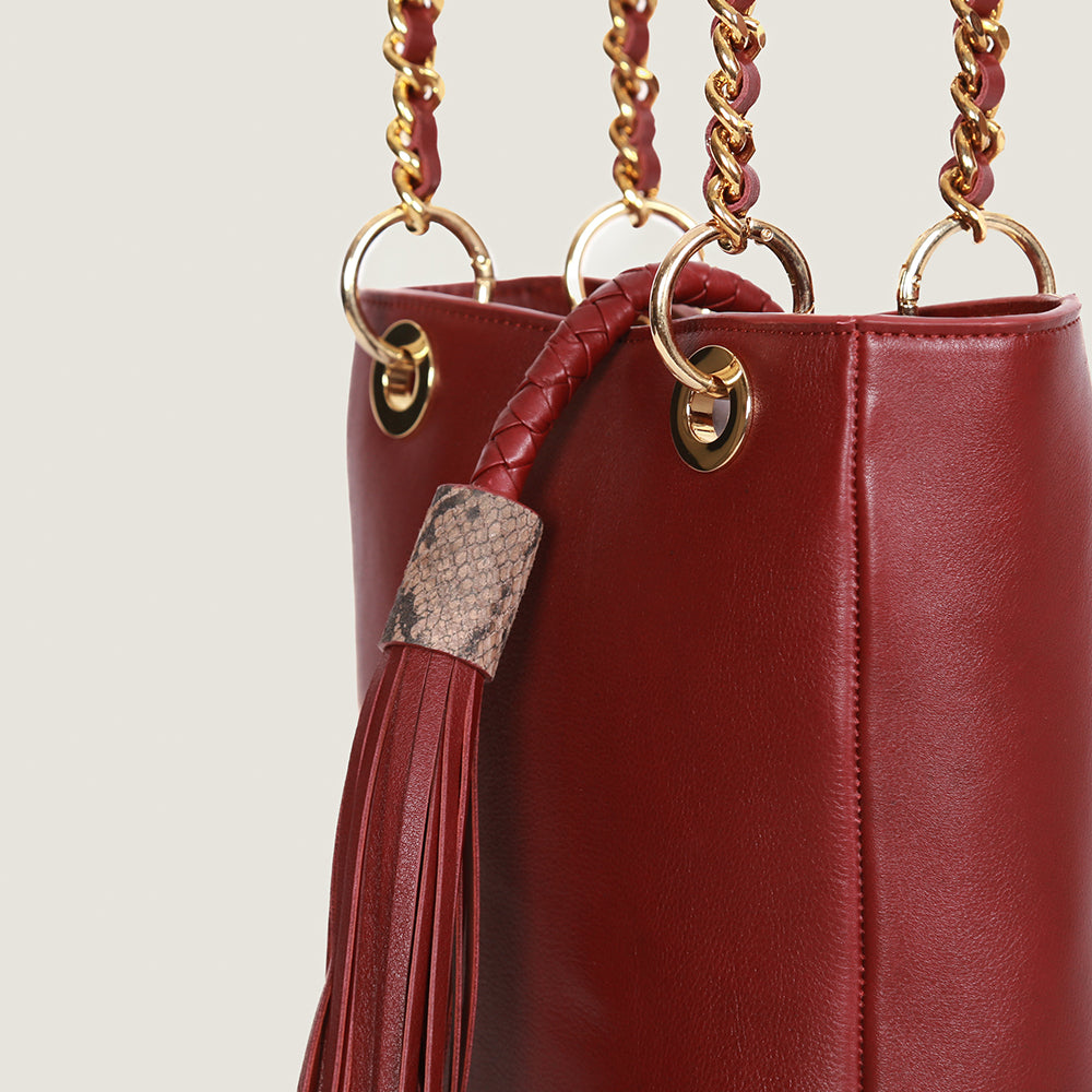 The Petite Tote in Wine