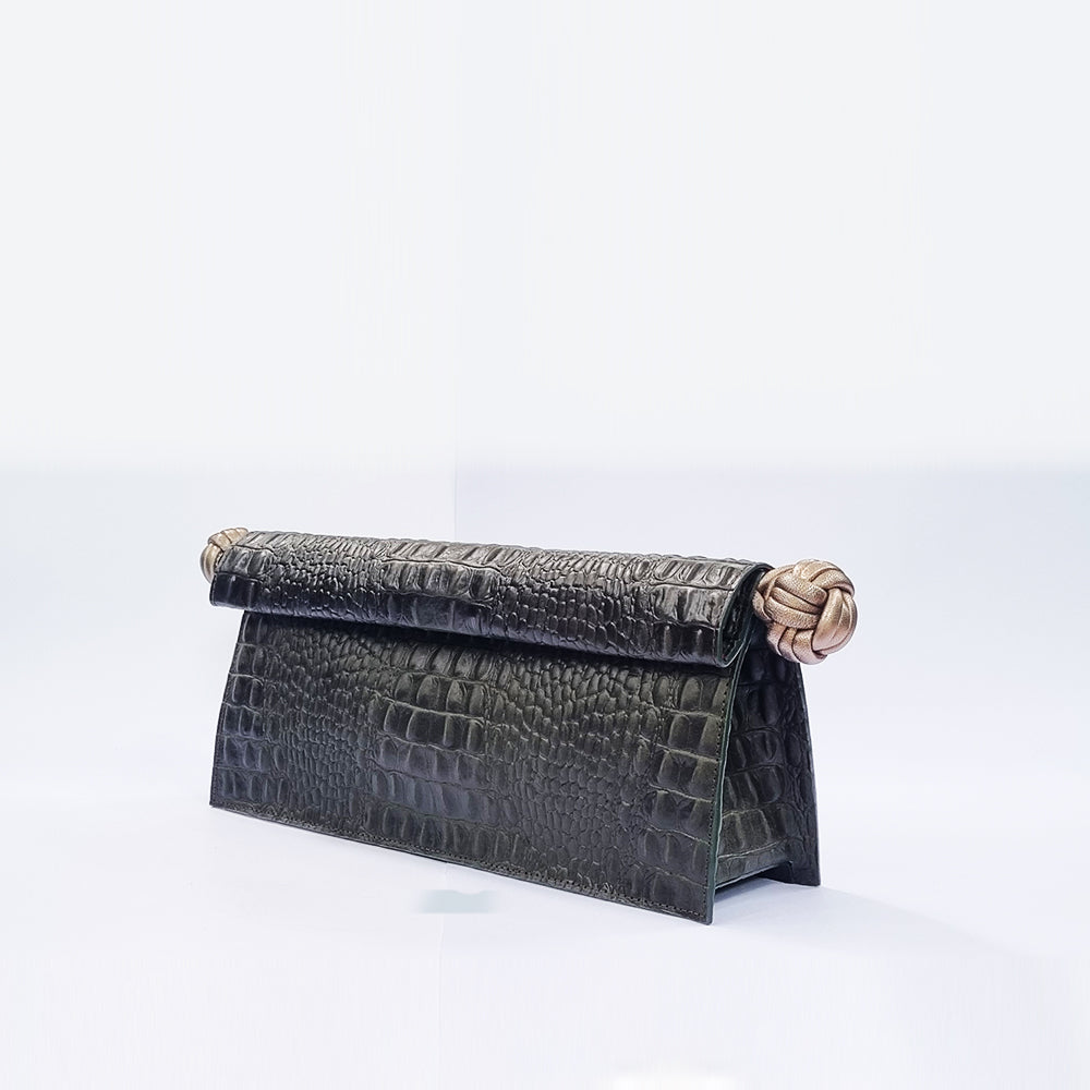 The Scroll Bag - Green Black