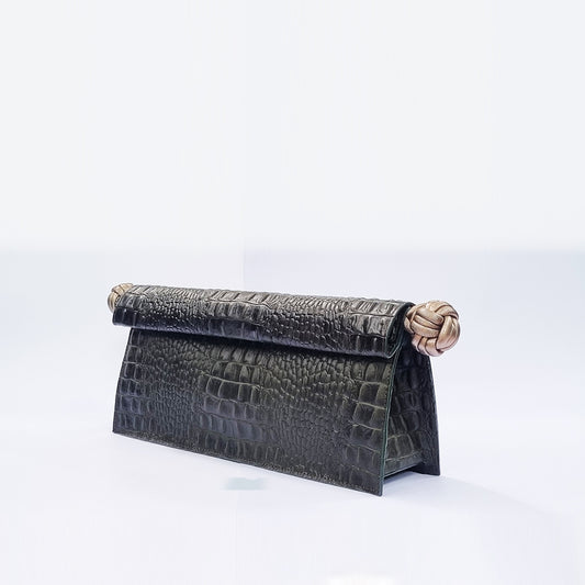 The Scroll Bag - Green Black