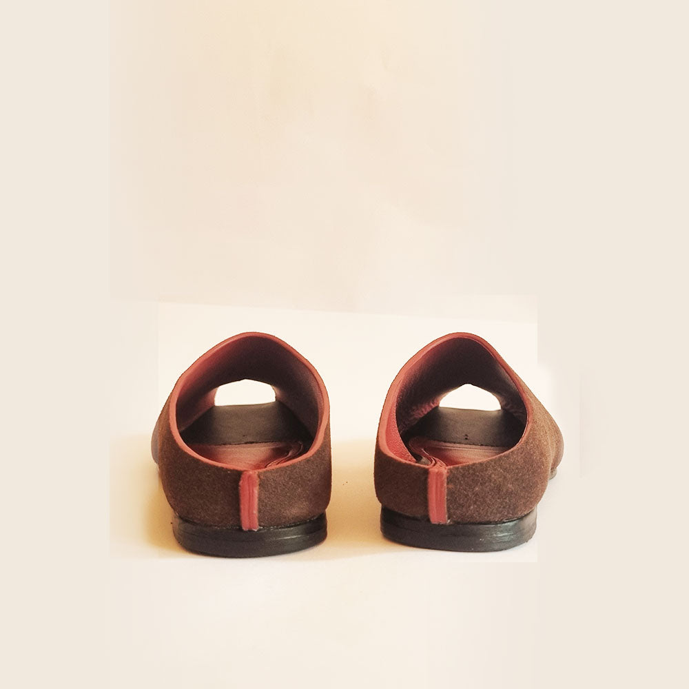 A Cut Mule Brown (Suede)