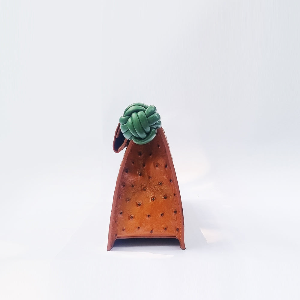 The Scroll Bag - Ostrich Skin