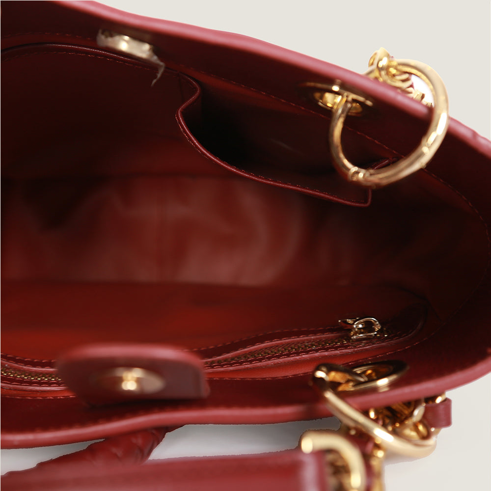The Petite Tote in Wine
