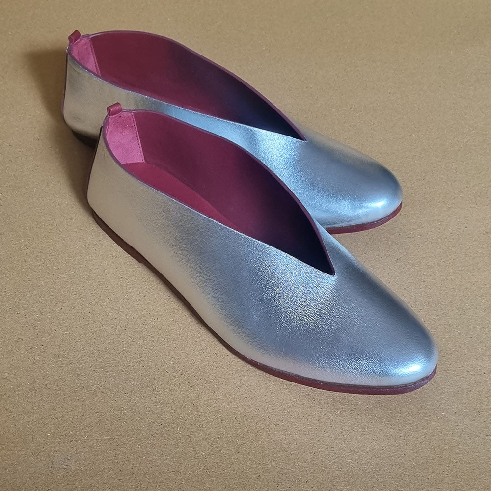 Silver Vamp Pumps