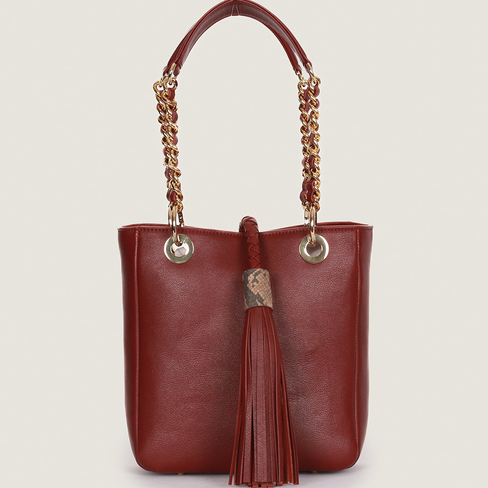 The Petite Tote in Wine