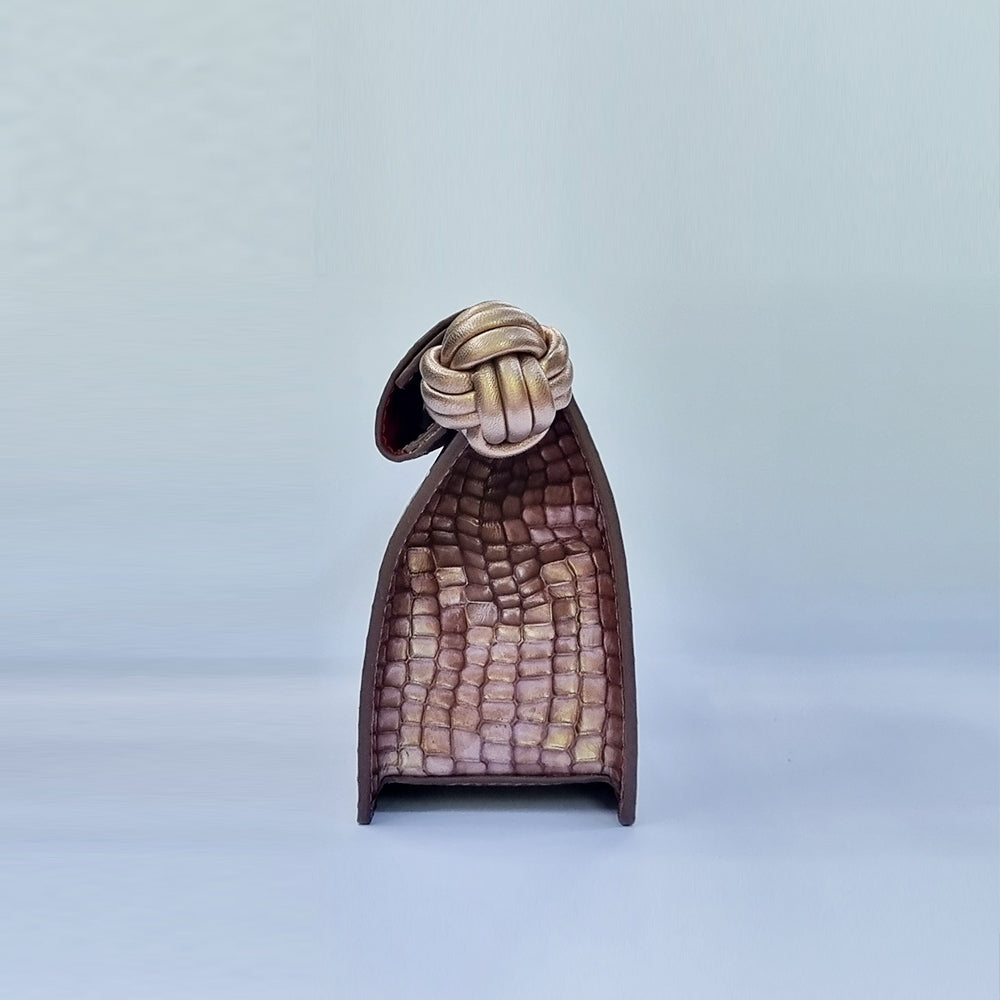 The Scroll Bag - Champagne Pink