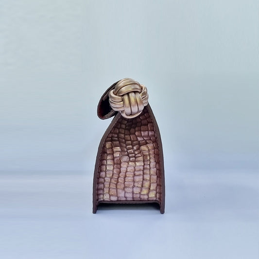 The Scroll Bag - Champagne Pink
