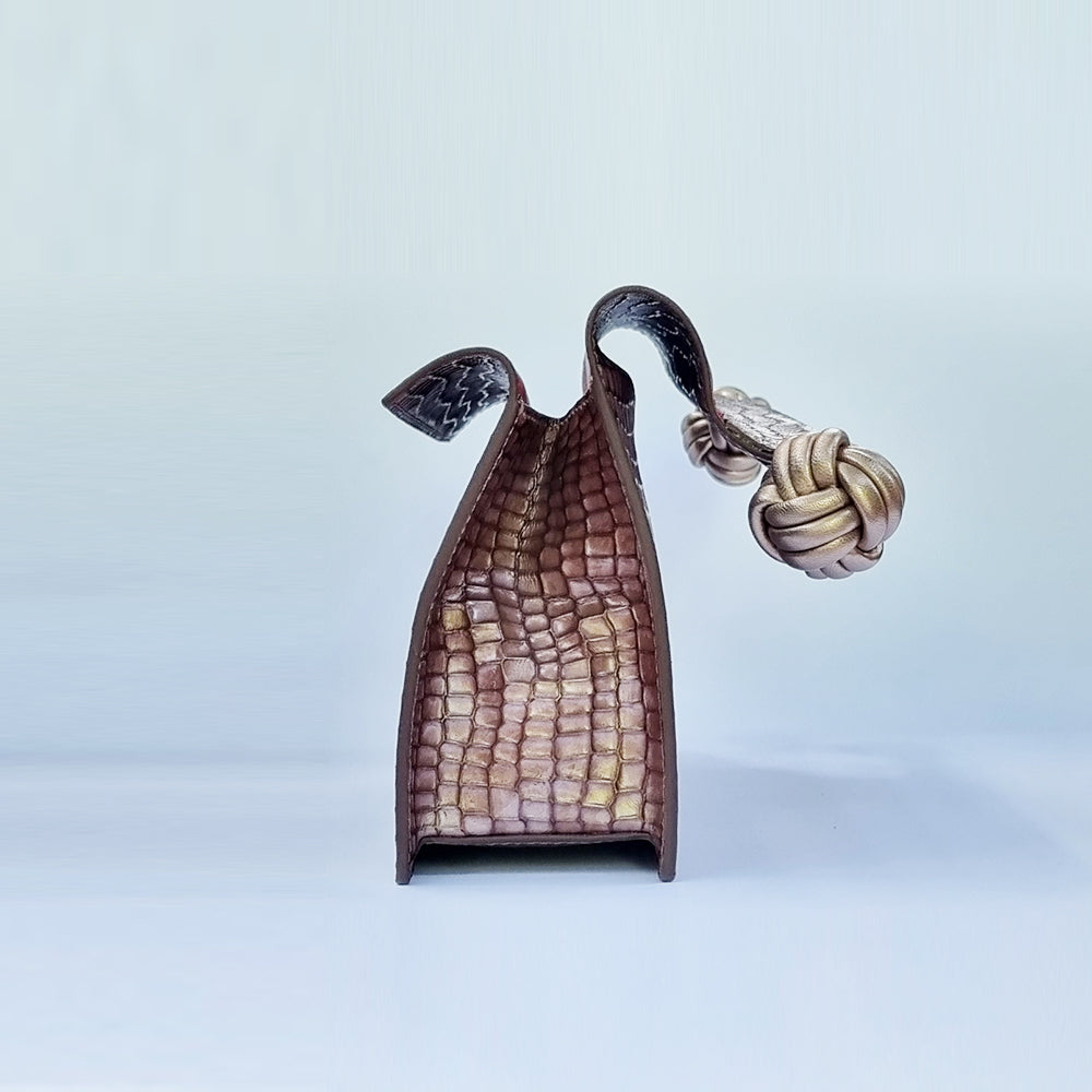The Scroll Bag - Champagne Pink