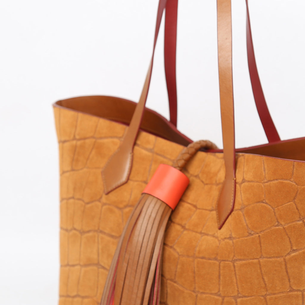 Ara Cognac Suede Tote