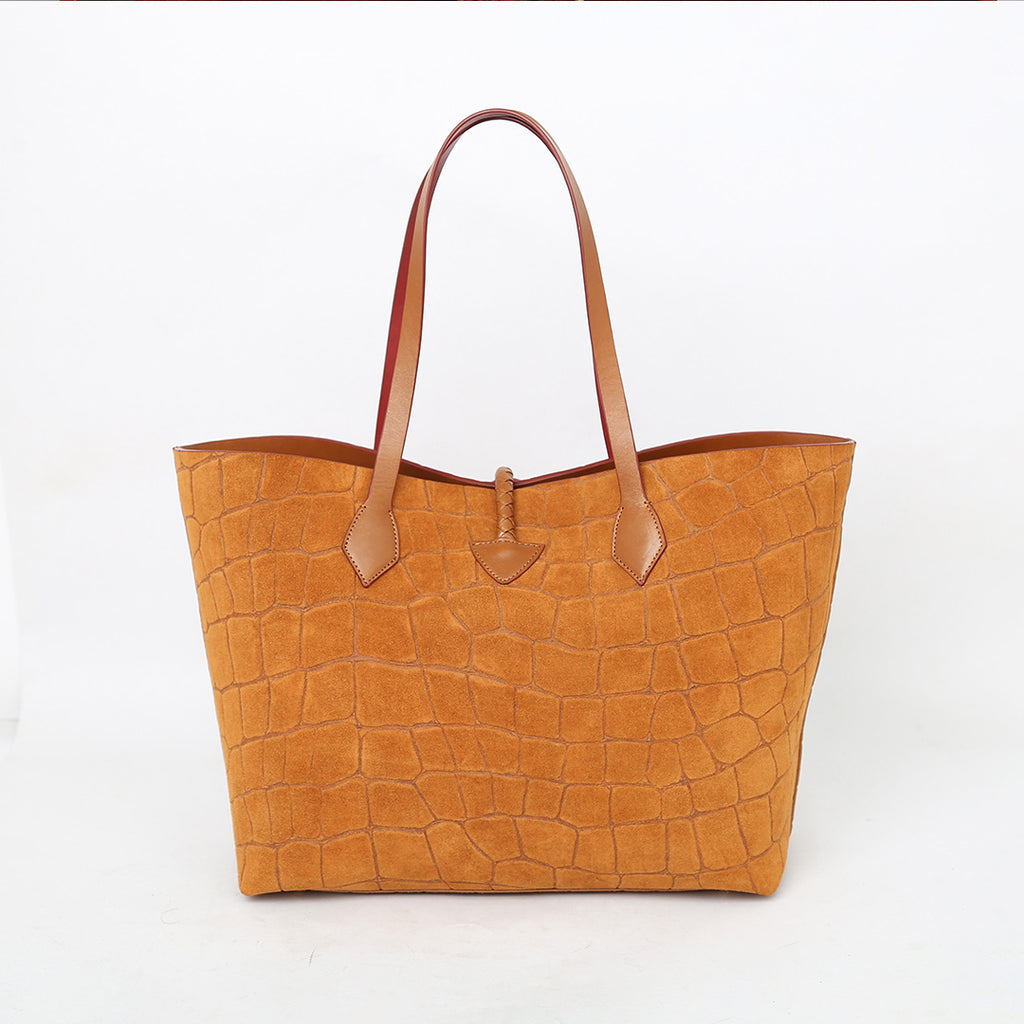 Ara Cognac Suede Tote